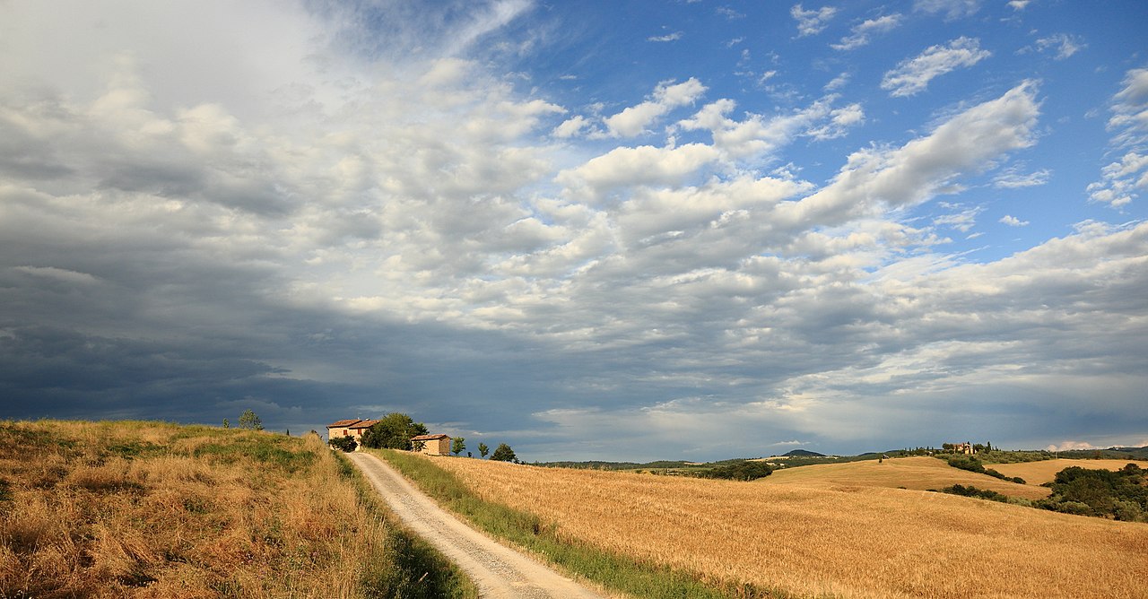 A Tuscan landscape from Wikimedia Commons.